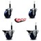 Service Caster 3.5'' Solid Poly Wheel Swivel 3/4'' Expanding Stem Caster Set 2 Brakes, 4PK SCC-EX20S3514-SPUS-2-PLB-2-34 - alternate 5